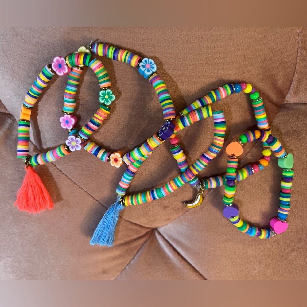 Multicolored Stacking Bracelets 🌸🌺